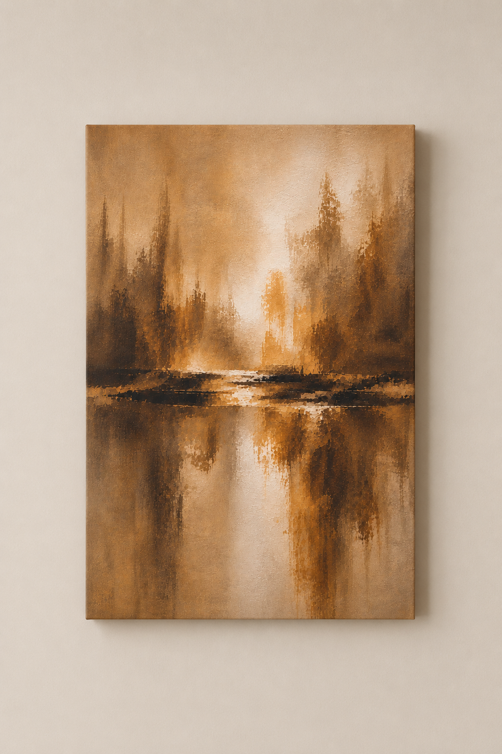 Abstract Earthtone Landscape - Gallery Wrapped Canvas