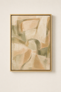 Abstract Botanical Pattern - Framed Floating Canvas