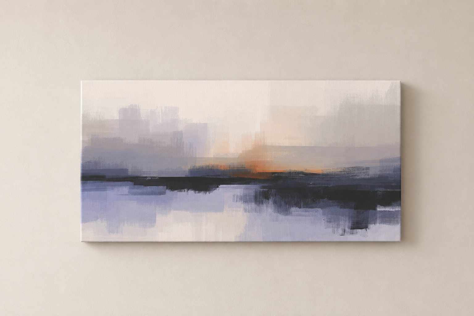 Abstract Purple Landscape - Gallery Wrapped Canvas