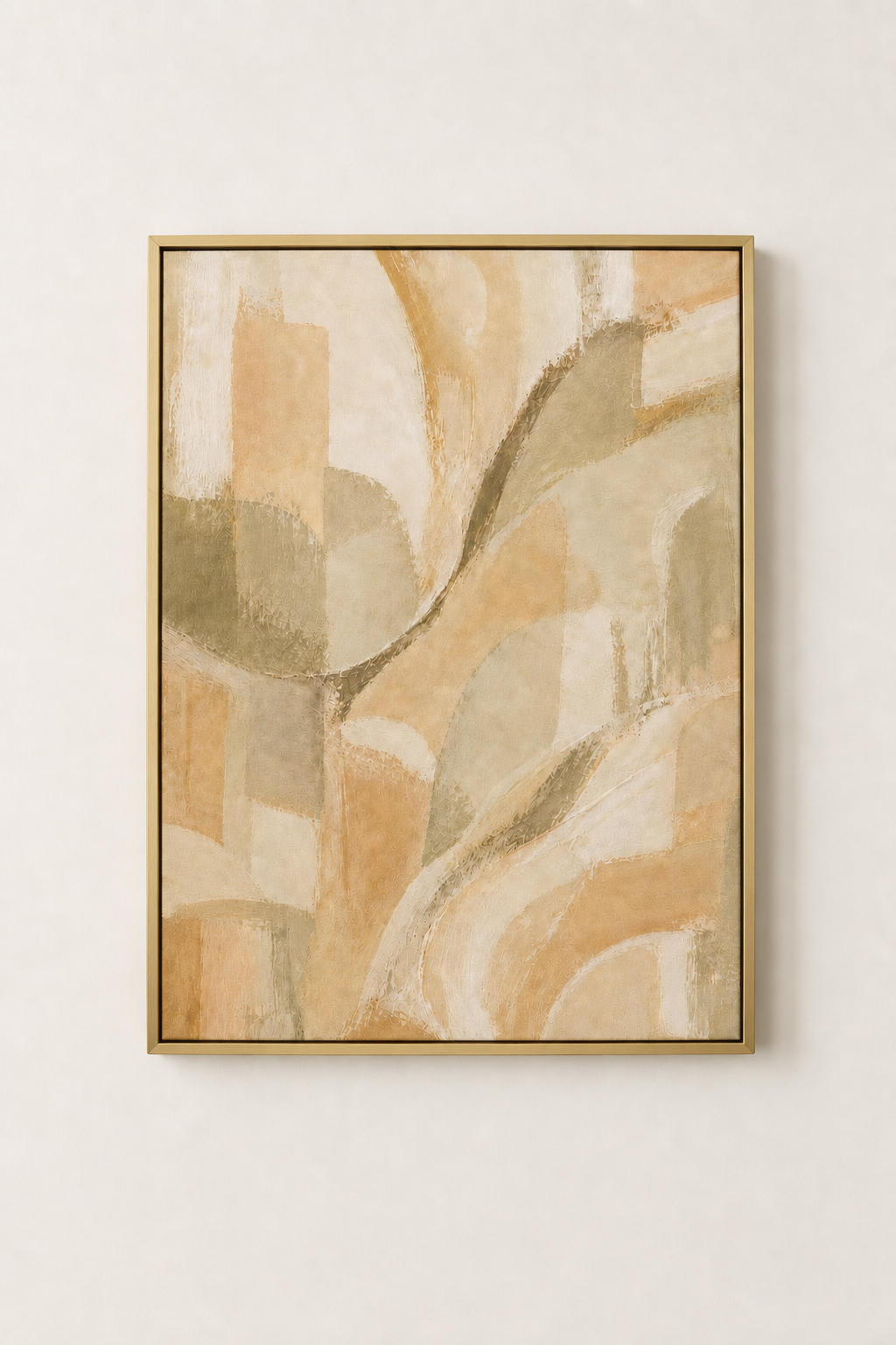 Botanical Geometric Pattern - Framed Floating Canvas
