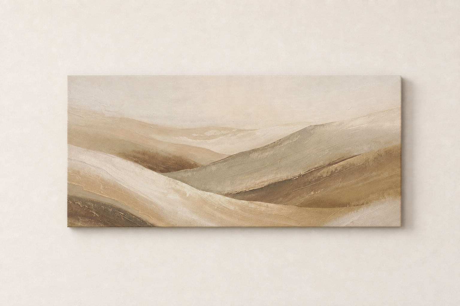 Golden Desert Abstract - Gallery Wrapped Canvas