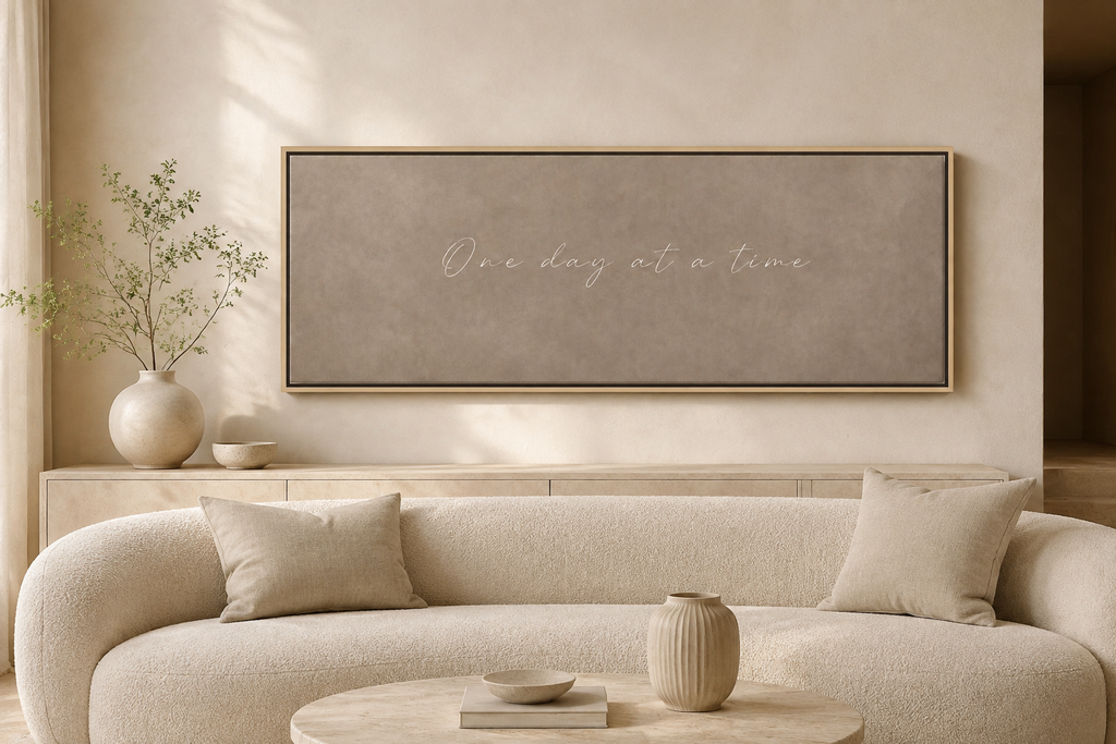 One Day at a Time - Framed Floating Canvas