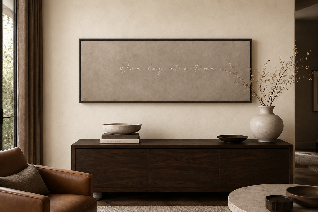 One Day at a Time - Framed Floating Canvas