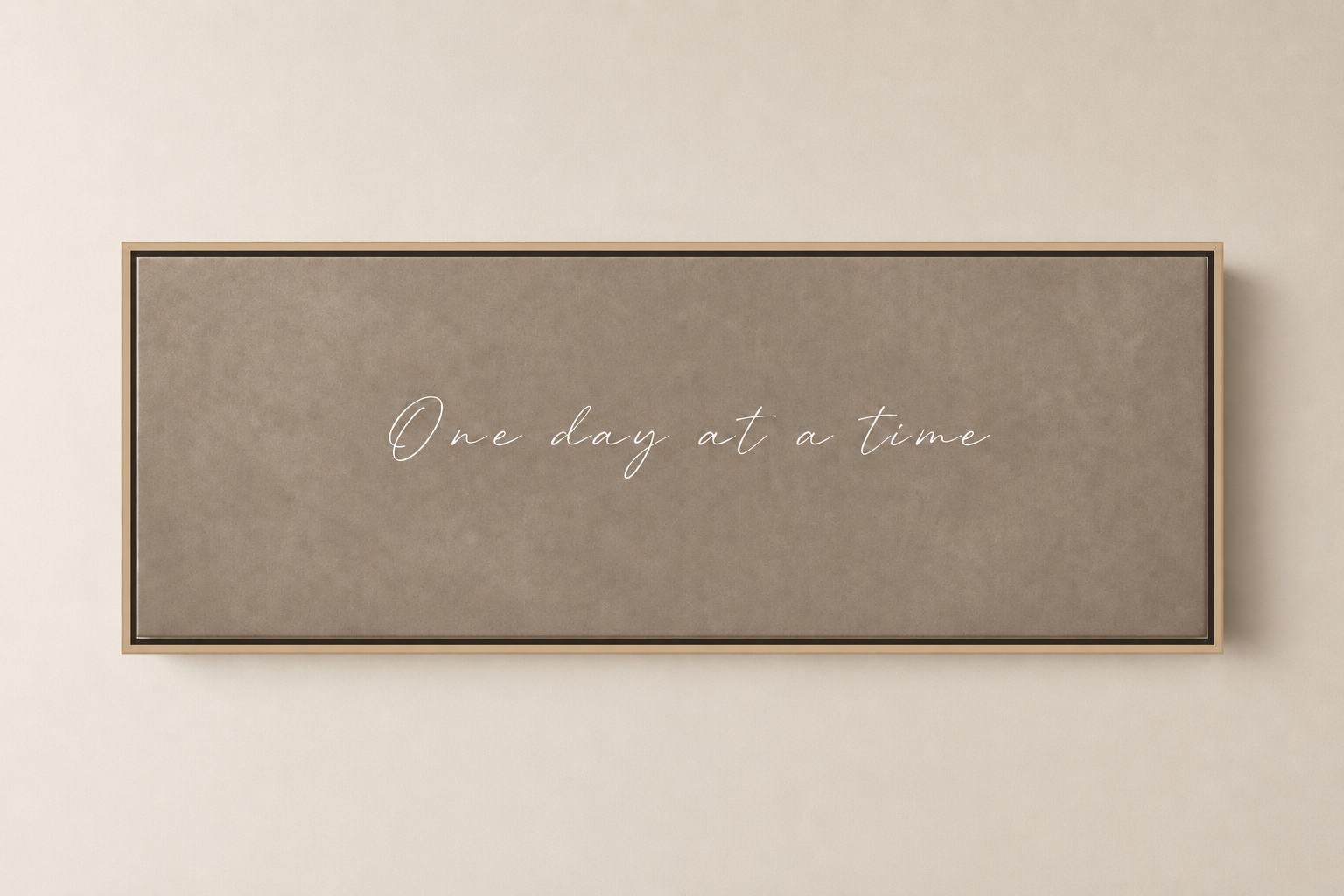 One Day at a Time - Framed Floating Canvas