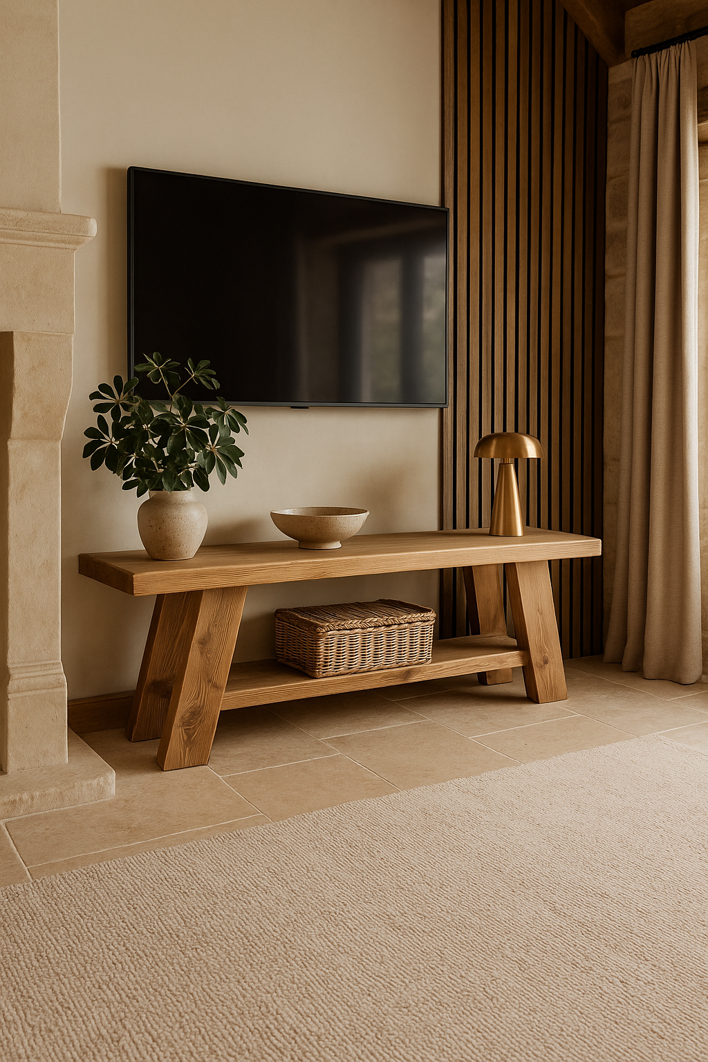 Rome Solid Wood TV Unit / Bench