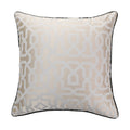 Designer Cream Geometric Cushion Cover (45x45 cm)