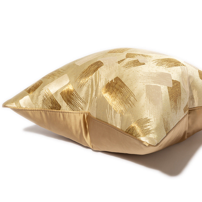 Designer Gold Striped Cushion Cover (45x45 cm)
