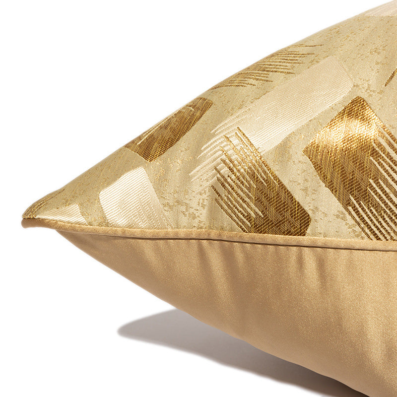 Designer Gold Striped Cushion Cover (45x45 cm)