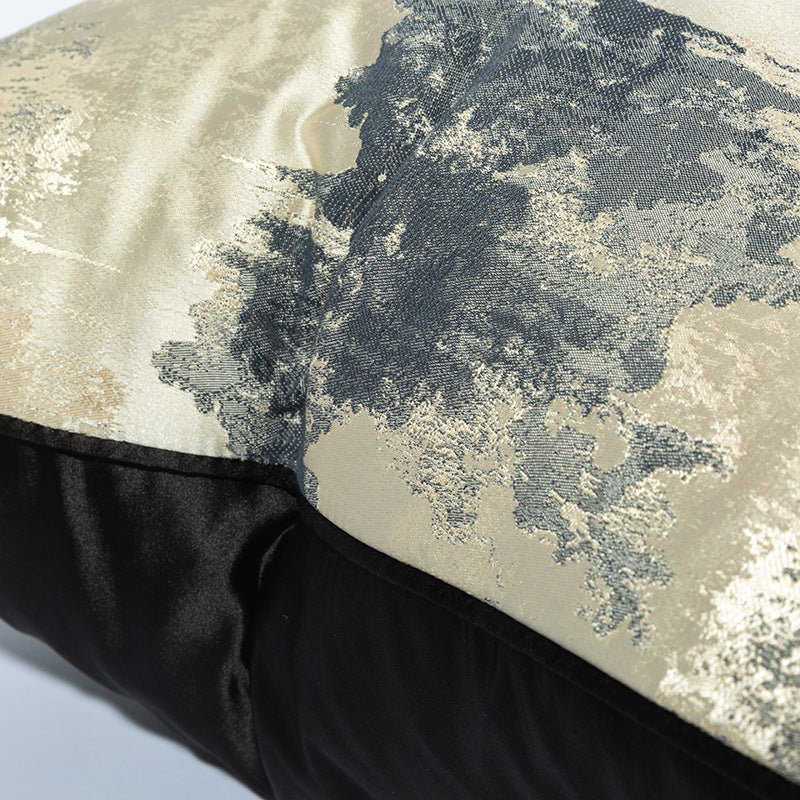 Designer Beige & Grey Cushion Cover (45x45 cm)