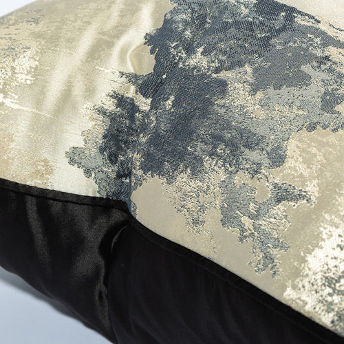 Designer Beige & Grey Cushion Cover (45x45 cm)