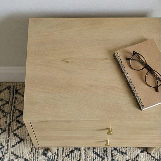 Minimalist Mango Wood Oslo Bedside Table