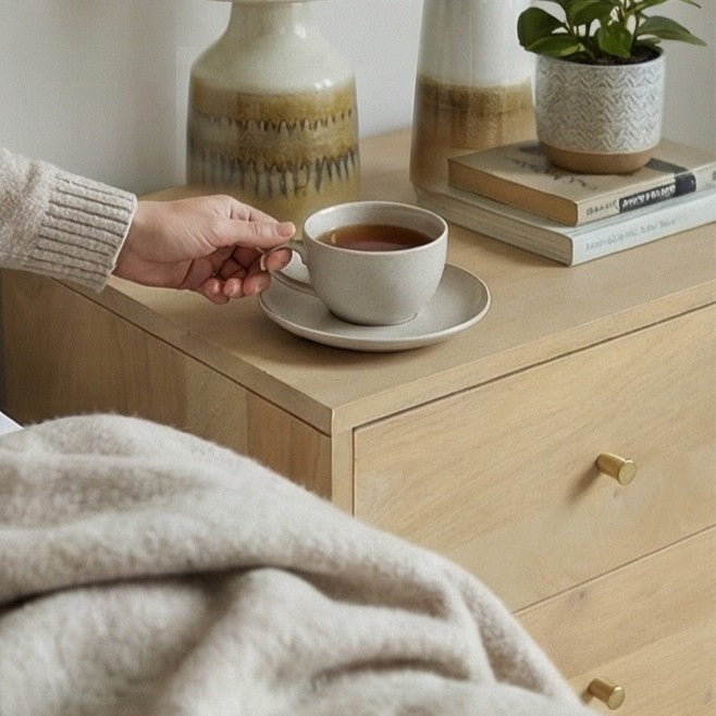Minimalist Mango Wood Oslo Bedside Table