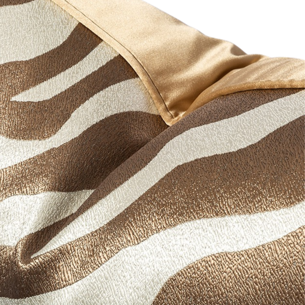 Designer Brown & White Cushion Cover (45x45 cm)