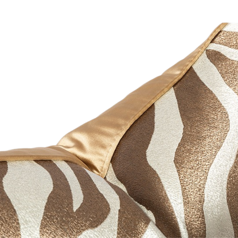Designer Brown & White Cushion Cover (45x45 cm)