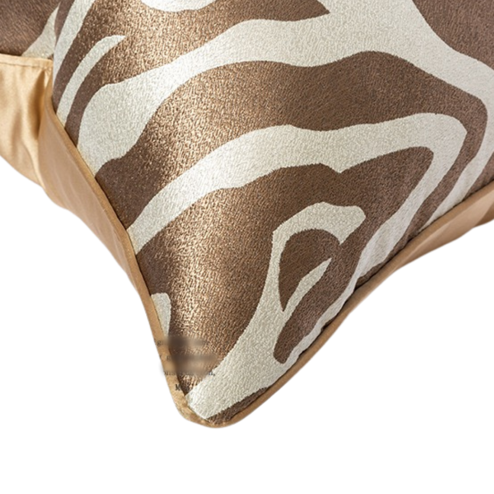 Designer Brown & White Cushion Cover (45x45 cm)
