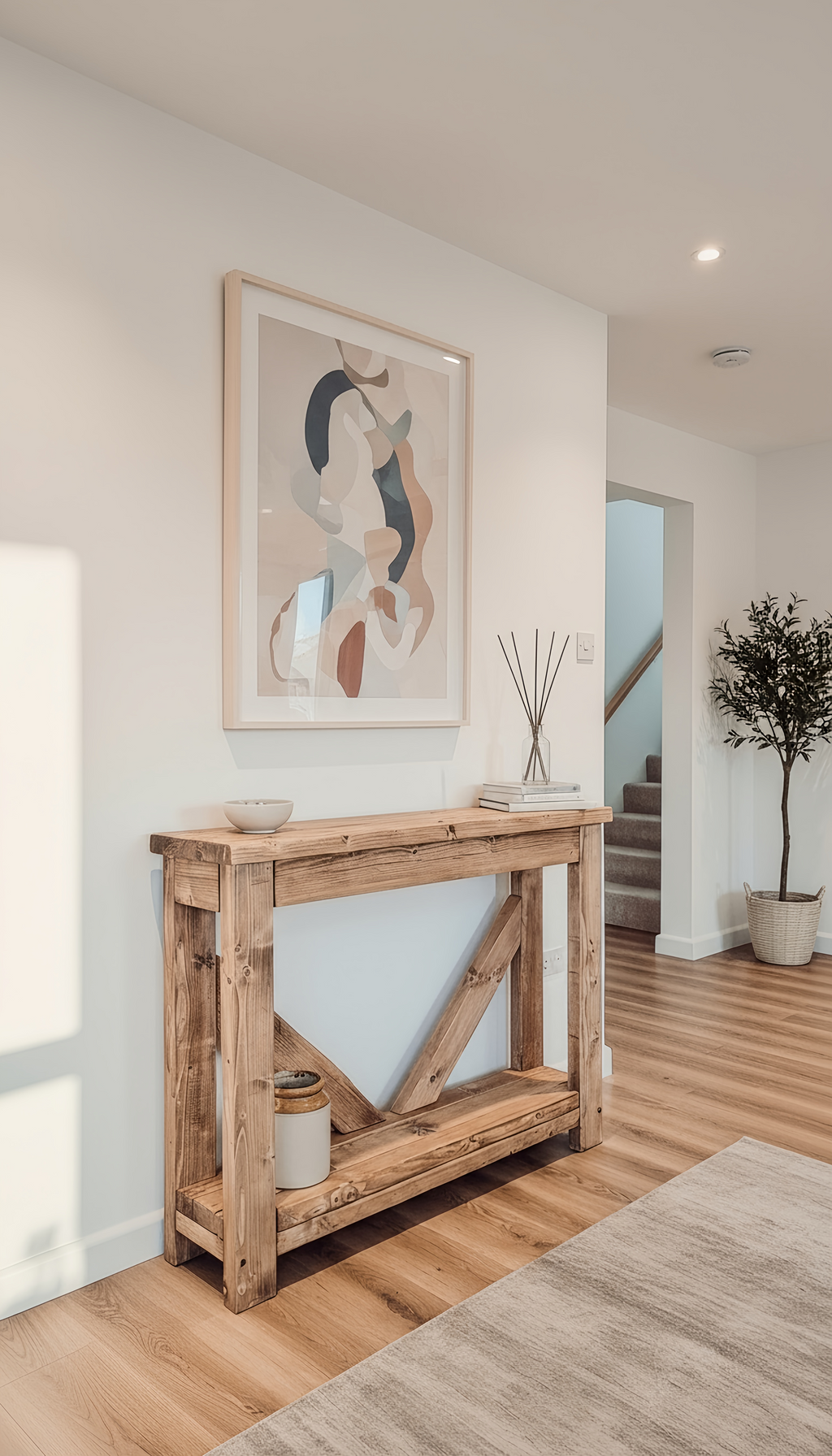 Cera Console Table With V Back