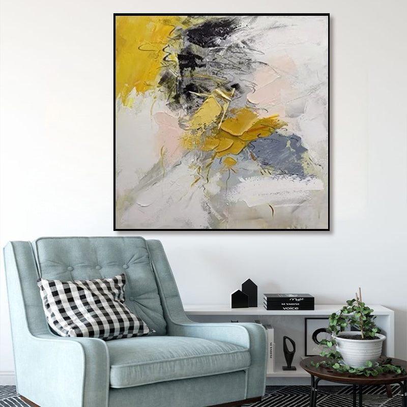 Modern Large Wall Painting Acrylic Gold Abstract